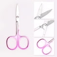 thumbnail image 3 of Unique Bargains 1 Pc Women 2.0A Scissors Eyebrow Trimmer Scissors For Beauty Parlor Stainless Steel Gradual Pink, 3 of 4