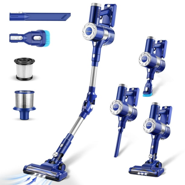 Moolan Cordless Vacuum Cleaner, 6 in 1 Lightweight Stick Vacuum 25KPA