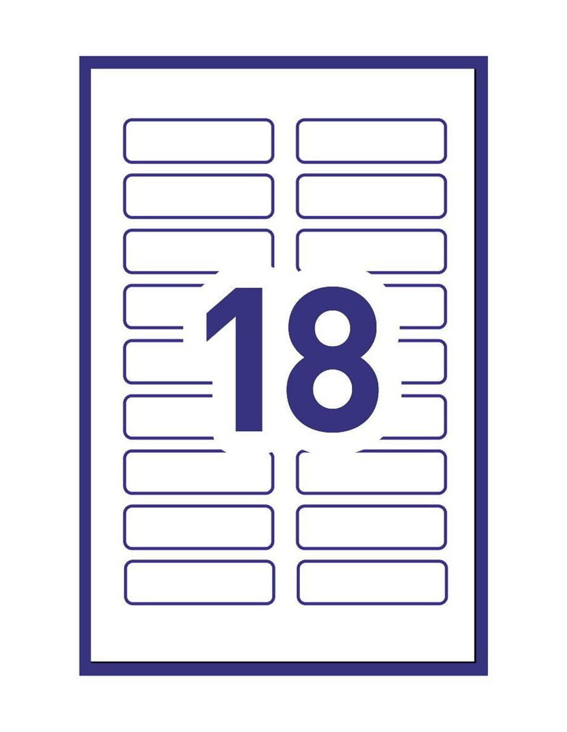 Étiquettes permanentes Avery sans repassage pour vêtements en blanc Paq. de 36, 1/2 x 1 à 3/4 po