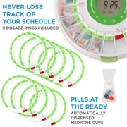 Automatic Pill Dispenser with Alarm, Smart Pill Organizer Carousel Medicine Dispenser for Elderly