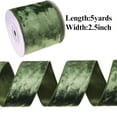 thumbnail image 2 of Dalrosia Velvet Ribbon 2.5 Inch Christmas Tree Ribbon with Metallic Wired Gold Edge Velvet Ribbon for Valentine's Day Gift Wrapping Wreaths Garland Big Bow Crafts Supplies, 2 of 6