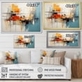 thumbnail image 4 of Designart "Blue Orange Bold Energy IV" Abstract Collages Floater Framed Canvas Wall Art, 4 of 7
