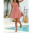 thumbnail image 4 of ZOELNIC Womens Summer Dress Sleeveless Mini Dresses Fashion Casual Fit Flowy Tiered Boho Beach Vacation Sundress, XL, 4 of 5