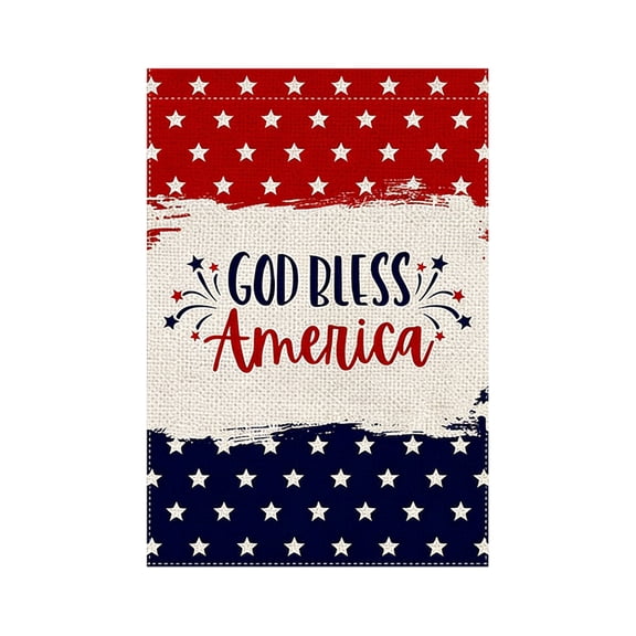 SLYNSHome 4th of July Garden Flag 12 x 18 Inch Patriotic Decorations Double Sided Blue Red White USA Flag Star Independence Day Memorial Day Yard Outside Decor