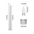 thumbnail image 4 of BalsaCircle 3 Silver 11" LED Taper Flameless Candles Lights Wedding Reception, 4 of 8