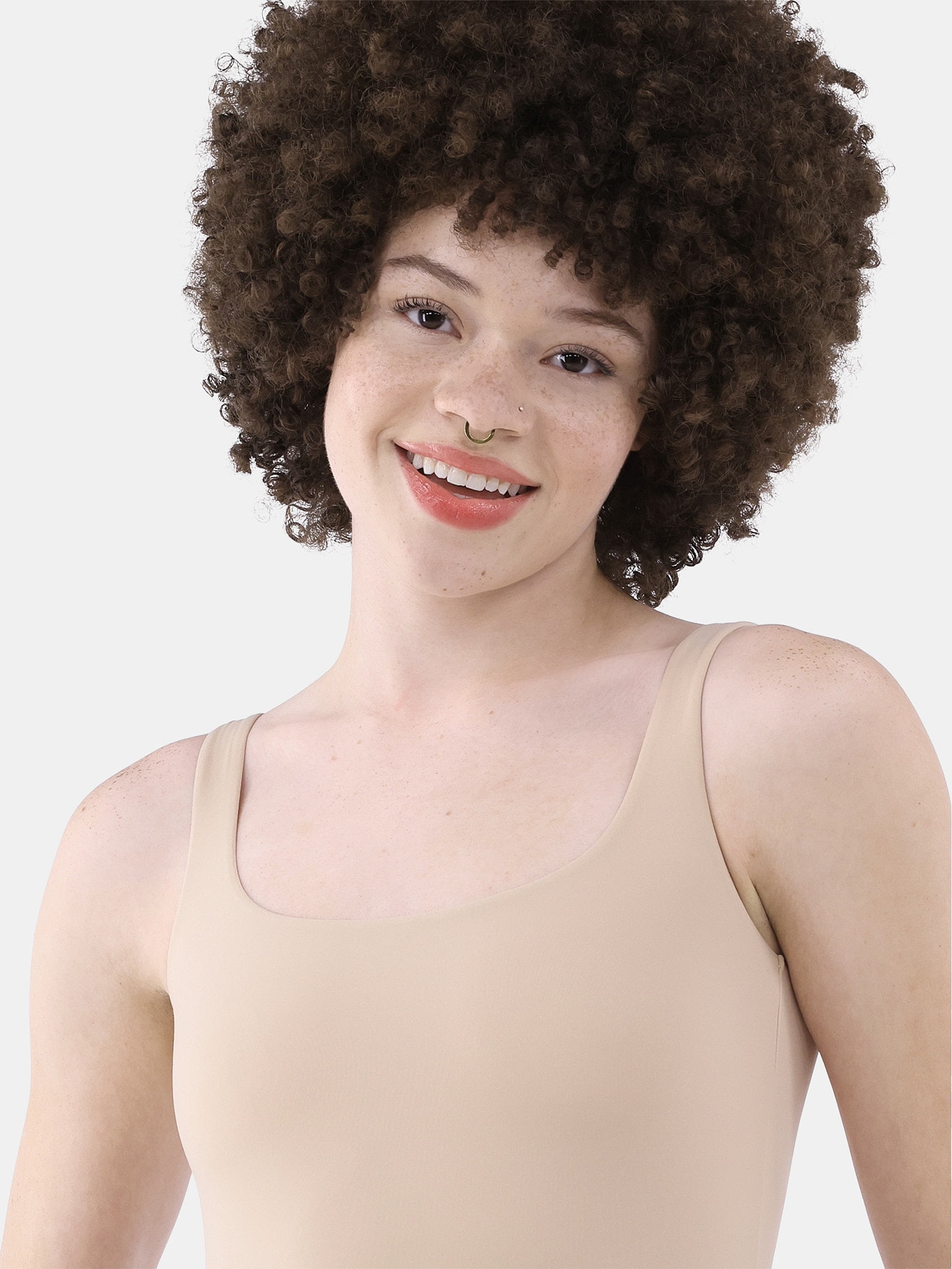 No Boundaries Women's Scoop Neck Tank Top Bodysuit, Women’s Sizes XS-3XL