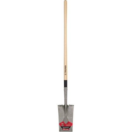 Truper 33174 Garden Spade - Extended Steps, 48-Inch Long Hardwood Handle, 14 Gauge Blade