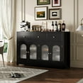 thumbnail image 6 of M optimized Farmhouse Large Buffet Sideboard Cabinet with 4 Doors & 3 Drawers, Kitchen Cabinet Display Cabinets with Adjustable Shelf, Wine Buffet Cabinet with Storage for Dining Room, 6 of 6