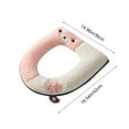 thumbnail image 3 of Housse de Siège de Toilette Color Block Bear pour Chaleur Hivernale et Usage Général, Imperméable avec Poignée, Design Mignon, 1 Pce, 3 of 9