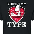 thumbnail image 3 of Peanuts - You're My Type - Juniors Cropped Cotton Blend T - Shirt, 3 of 6