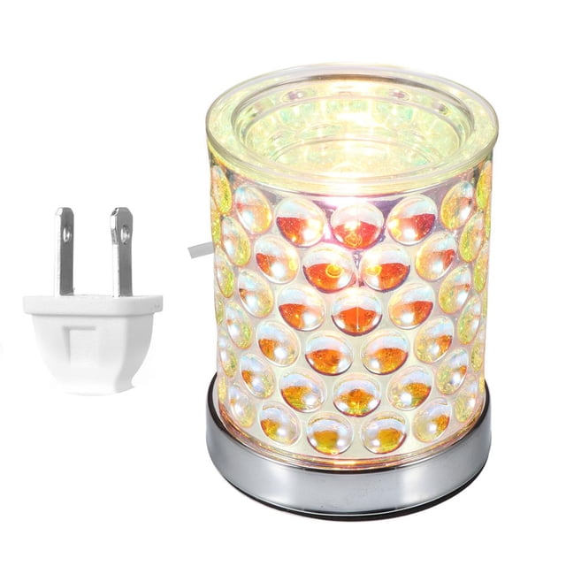 Quemador De Cera Derretida Con Plato De Vidrio Desmontable, Lámpara Aromática Con Patrón Circular, Calentador De Velas Con Fragancia Eléctrica Para Dormitorio, Sala De Estar Y Estudio Advancent HA027462-03