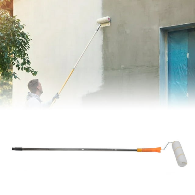 Ensemble de Perche d'Extension pour Rouleau de Peinture, Ensemble de Rouleaux de Peinture Longs en Acier Inoxydable Détachable et Efficace pour la Maison