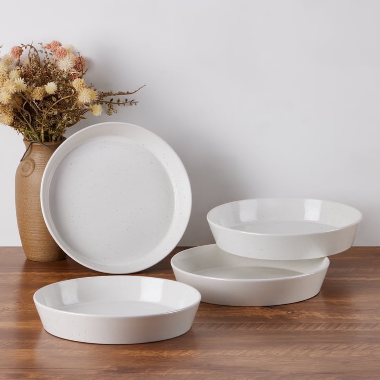 4-Piece Ceramic Pasta Bowls 34oz Speckled photo 1