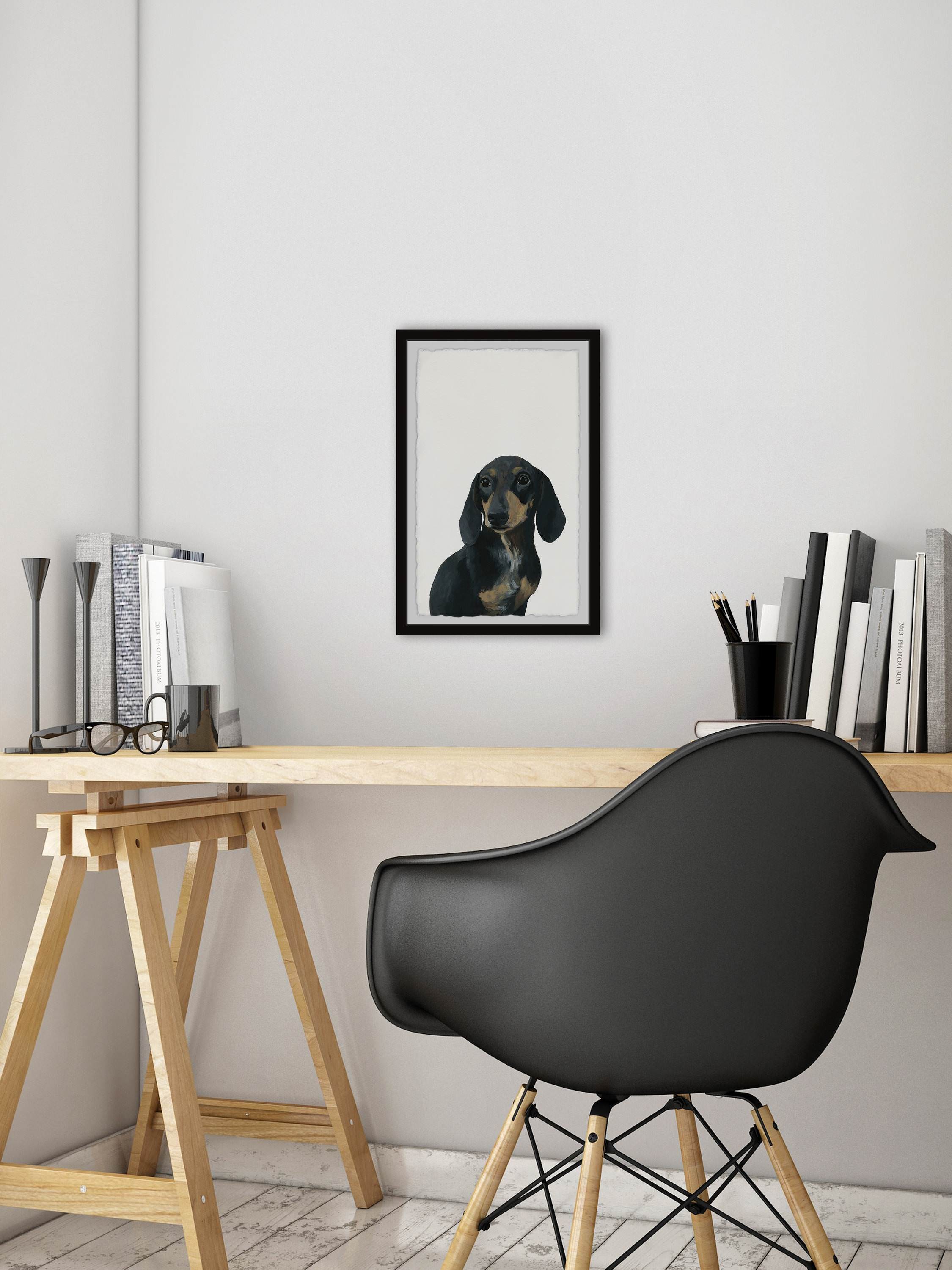 Marmont Hill "A Lonely Dog" Framed Painting Art Print, 16.00" x 1.50"