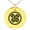 Gold, variant on Stainless Steel Asano Samurai Crest Engraved Small Medallion Circle Charm Pendant Necklace