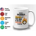 thumbnail image 3 of Dataset Bike on Fire Mug White 15oz - Drummer Like Bike on Fire - Drummer Job Occupation Bestie Graduation Coworker Birthday Funny Sarcasm, 3 of 7