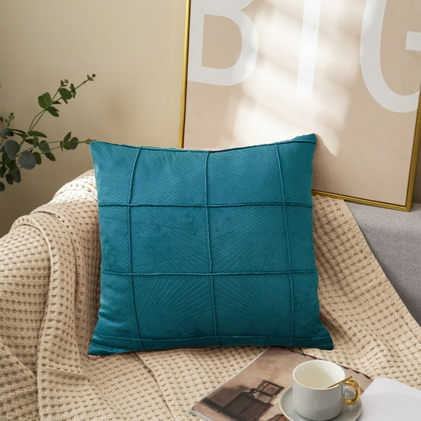 Brushed Pillowcase Line Back Cushion Pillow Case For Sofa Bedroom