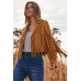 thumbnail image 5 of PRETTYGARDEN Women's Faux Suede Leather Jackets Tassel Motorcycle Cropped Coats Fashion Clothes, 5 of 10