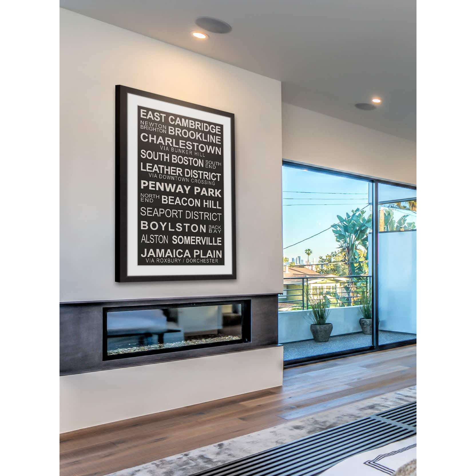 "Boston Suburbs" Framed Painting Print