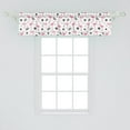 thumbnail image 2 of Ambesonne Flamingo Valance Pack of 2, Watercolor Art Flamingos, 54"X12", Black Pink, 2 of 4