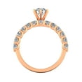 thumbnail image 4 of Certified 3.00ctw Diamond Solitaire Engagement Ring Bridal Set in 14k Rose Gold (G-H, I1), 4 of 5