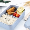 thumbnail image 4 of Teissuly Picnic Bento 3-compartment Meal Storage Lunch Box With Cutlery For Kids Adult Teissuly WER202312133173, 4 of 9