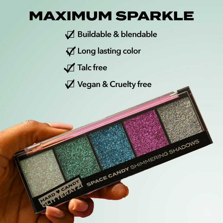 Hard Candy Glitteratzi, Eye Shadow Palette, Glitter Finish, Space