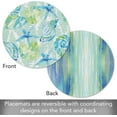 thumbnail image 3 of Wipe-Clean Reversible Round Shaped Placemats, Isla Mona, Set of 2, Made in The USA, 3 of 7