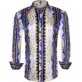 thumbnail image 1 of Camisa para hombre informal de calle para uso diario otoño e invierno camisa clásica a rayas de manga larga holgada y cómoda con estampado 3D, 1 of 6