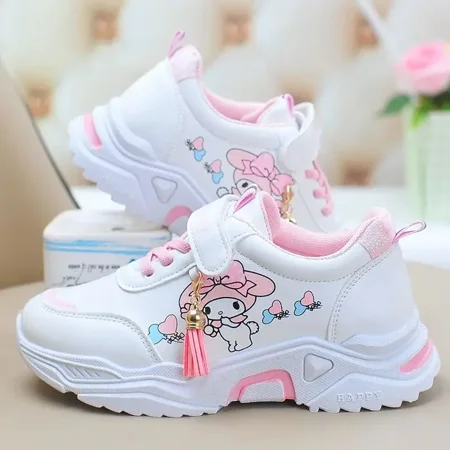 

Sanrio hello kitty children casual shoes girls sneakers melody kuromi spring and autumn running shoes canvas Board shoes