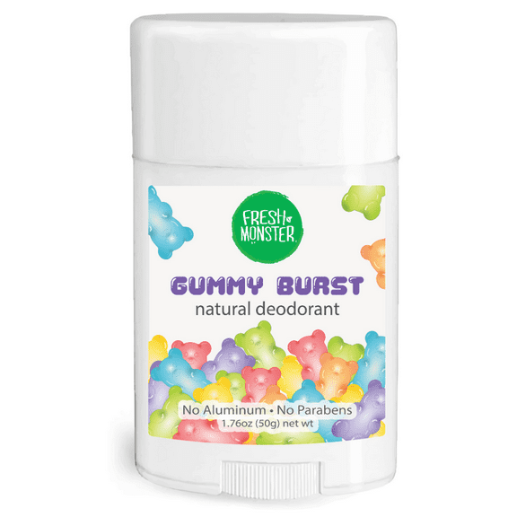 Fresh Monster Kids & Teens Natural Deodorant, Aluminum-Free, Gummy Burst, 1.76 oz