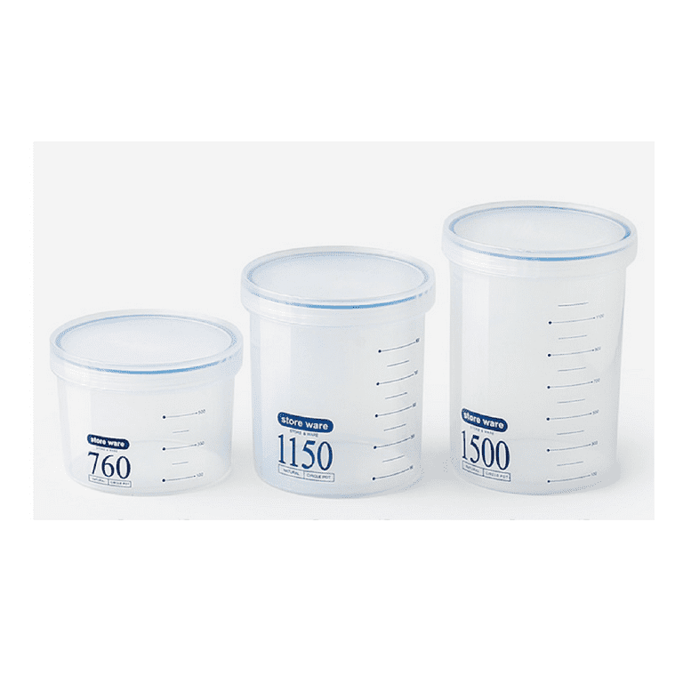 Air-Tight Storage Containers- Pantry Durable Seal Pot - Cereal Storage  Containers - BPA Free - Clear Containers 3 Pcs(760ml, 1150ml, 1500ml)