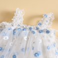 thumbnail image 4 of Bébés Filles Robe d'Été en Tulle Broderie Florale Sans Manches Robe en Tulle Maille Rouge 2-3 Ans, 4 of 8
