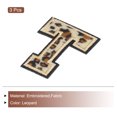 thumbnail image 3 of Parche de letras T de Uxcell, parches de leopardo, parche de letras T de 6CM/2.36" con proceso de adhesivo termofusible para reparación de ropa 3PCS, 3 of 7