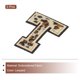 thumbnail image 3 of Parche de letras T de Uxcell, parches de leopardo, parche de letras T de 6CM/2.36" con proceso de adhesivo termofusible para reparación de ropa 3PCS, 3 of 7