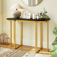 thumbnail image 6 of GVN 42Inch Console Table with Geometric Metal Frame, Entryway Table for Hallway, Living Room, Black, 6 of 7