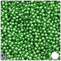 BeadTin Dark Green Pearl 4mm Round Plastic Beads (1000pcs)