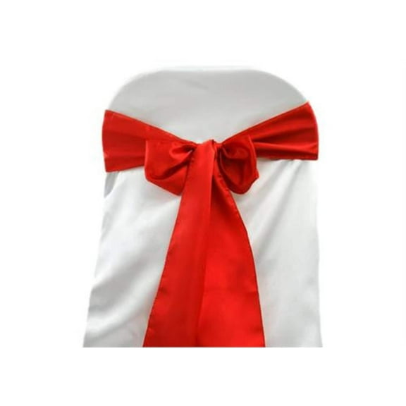 6" X 108" Satin Chair Bow Red(12 Pieces)