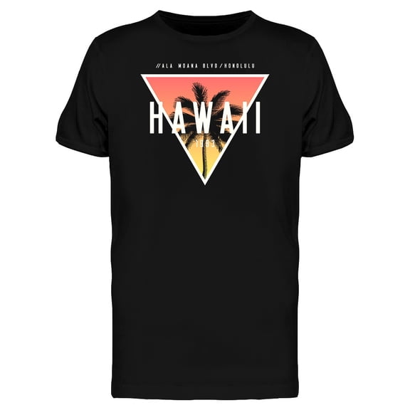 Hawaii Honolulu Palm Tree T-Shirt Men -Image by Shutterstock, Male x-Large