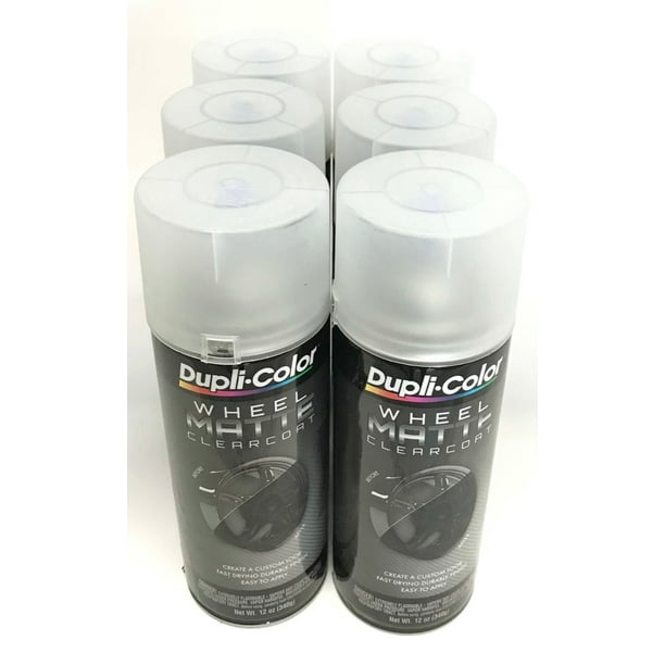 Duplicolor HWP106 6 Pack Wheel Coating Spray Paint Matte Clear 12