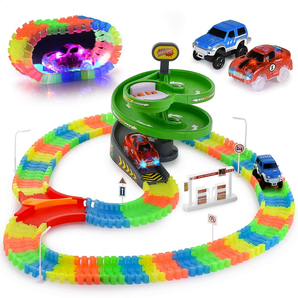 Glow Race Tracks Set â Compatible with Magic Tracks Too â 144 Pieces 
