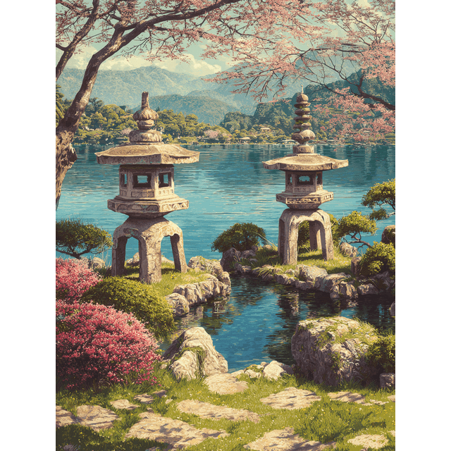 Qisvanset 12x16 Inch Vibrant Field Landscape Oil Painting Canvas Print Wall Art