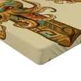 thumbnail image 2 of Ambesonne Octopus Fitted Sheet, Cartoon Style Kraken Design, Full Size, Brown, 2 of 3