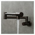 thumbnail image 1 of Brass Chrome Kitchen Faucet Dual Handle Kitchen Tap Wall Mounted Folding Double Handle Single Cold Water Tap ,bar Laundry RV Farmhouse, 1 of 5