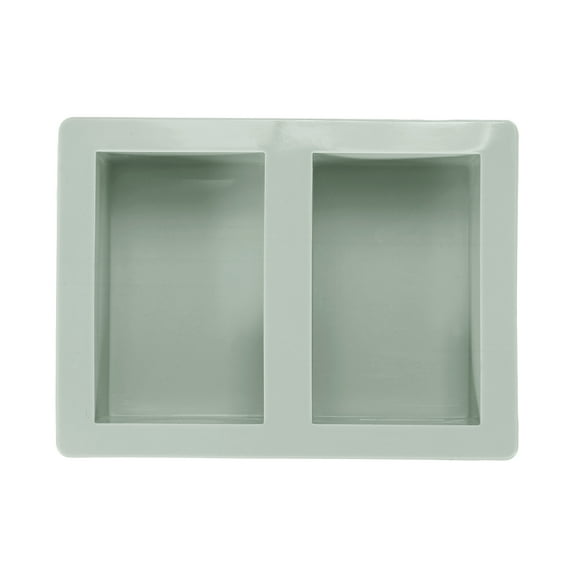 Uxcell Beeswax Candle Mould 2 Grids Beeswax Bar Mould 5.31x3.9" Reusable Easy Release Candle Making Butter Chocolate Grey