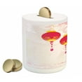 thumbnail image 2 of Lantern Piggy Bank, New Year of Chinese Calendar Celebrations Eastern Imagery Abstract Art, Ceramic Coin Bank Money Box for Cash Saving, 3.6" X 3.2", Hot Pink Yellow, by Ambesonne, 2 of 4