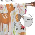 thumbnail image 6 of Kids Animal Curtains Cartoon Woodland Bear Child Nursery Colorful Wildlife Jungle Forest Rod Pocket Curtain Baby Boy Girl Bedroom Decor Living Room Window Drapes Fabric 2 Panels 42x54 Inch, 6 of 6