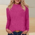 thumbnail image 2 of EDFBUYKRS Womens Plus Size Tops Long Sleeve Shirts V Neck Textured Keyhole Gathered Knit Tunic Loose Fall Blouses Xxl, 2 of 4