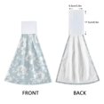 thumbnail image 4 of 2 Bathroom Towels Kitchen Towels 18.2x14In Velcro Hand Wipes Dish Cloths & Dish Towels Washroom Towels Face Towel Hand Wipes Blue White Flower, 4 of 7