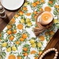 thumbnail image 3 of Orange Lemons Table Runner 72 Inches, Summer Botanical Farmhouse Vintage Art Bed Runner Dresser Scarves Tabletop for Indoor Outdoor Parties/Ceremony/Banquet, 18" x 72", 3 of 8